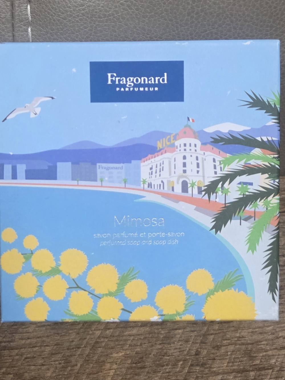 Fragonard Parfumeur Mimosa Perfumed Soap & Ceramic Dish Set, 150g – NIB - B1P